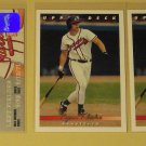 5 Ryan Klesko baseball cards, Upper Deck, Leaf, Donruss, NM/M