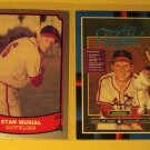2 Stan Musial baseball cards, Baseball Legends, Donruss, NM/M, St. Louis Cardinals
