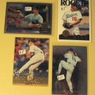 4 Hideo Nomo baseball cards, Topps, Pinnacle, Score, NM/M