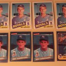 8 Bret Saberhagen baseball cards, Topps Rookie RC, Fleer, NM/M