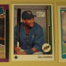 3 Gary Sheffield baseball cards, Rookie RC, Fleer, Donruss, Upper Deck, , NM/M