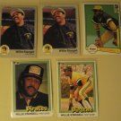 5 Willie Stargell baseball cards, Fleer, Donruss, NM/M