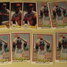 9 Don Sutton baseball cards, Donruss, NM/M