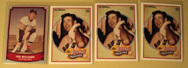 4 Ted Williams baseball cards, Upper Deck, Baseball Legends,, NM/M