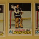 Three (3) 1977/78 Topps Mike Palmateer Hockey card #211, RC Rookie, Toronto Maple Leafs