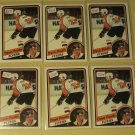 Six (6) 1984/85 Topps & OPC Dave Poulin Hockey card #'s 120, 165
