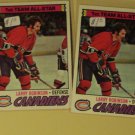 Four (4) 1977/78 Topps Larry Robinson Hockey card #30, Montreal Canadians