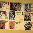 1997 Marvel Comics & Wizard magazine sheet of comic book gift tag stickers. 5.5" x 8.5"