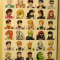 DC Comics LSH Legion of Super-Heroes postage stamp sized stickers, complete sheet, 1997
