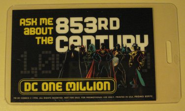 DC Comics One Million promo promotional plastic ID (identification) card tag, 1998