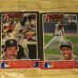 4 1985 Donruss Action All Stars baseball card packs, Dwight Gooden & Don Mattingly on top