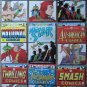 DC Comics Golden Age Justice Society of America promo promotional comic book cover cards JSA