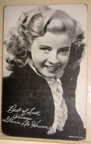 Gloria DeHaven arcade vending machine exhibit card, VG condition