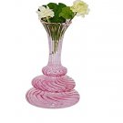 glass vase pink blown glass handmade