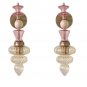 glass wall sconce set of 2, handmade wall sconce , blown glass lighting