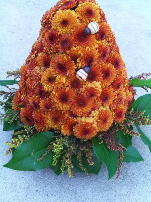 Beehive floral arrangement