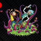 Rick and Morty and the Multi-Handed Monster  design file digital png