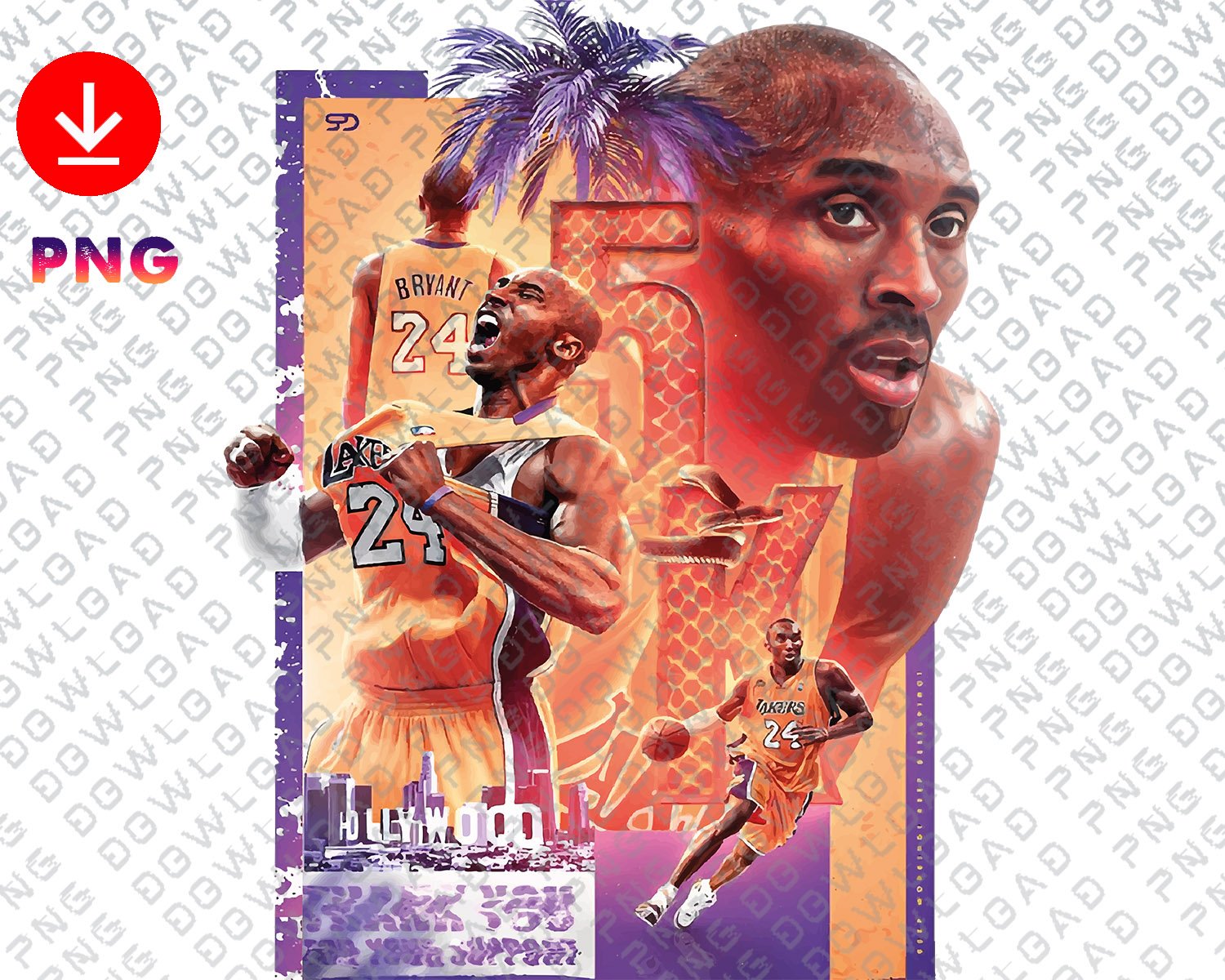 Kobe Bryant Art Poster And Prints dowload png