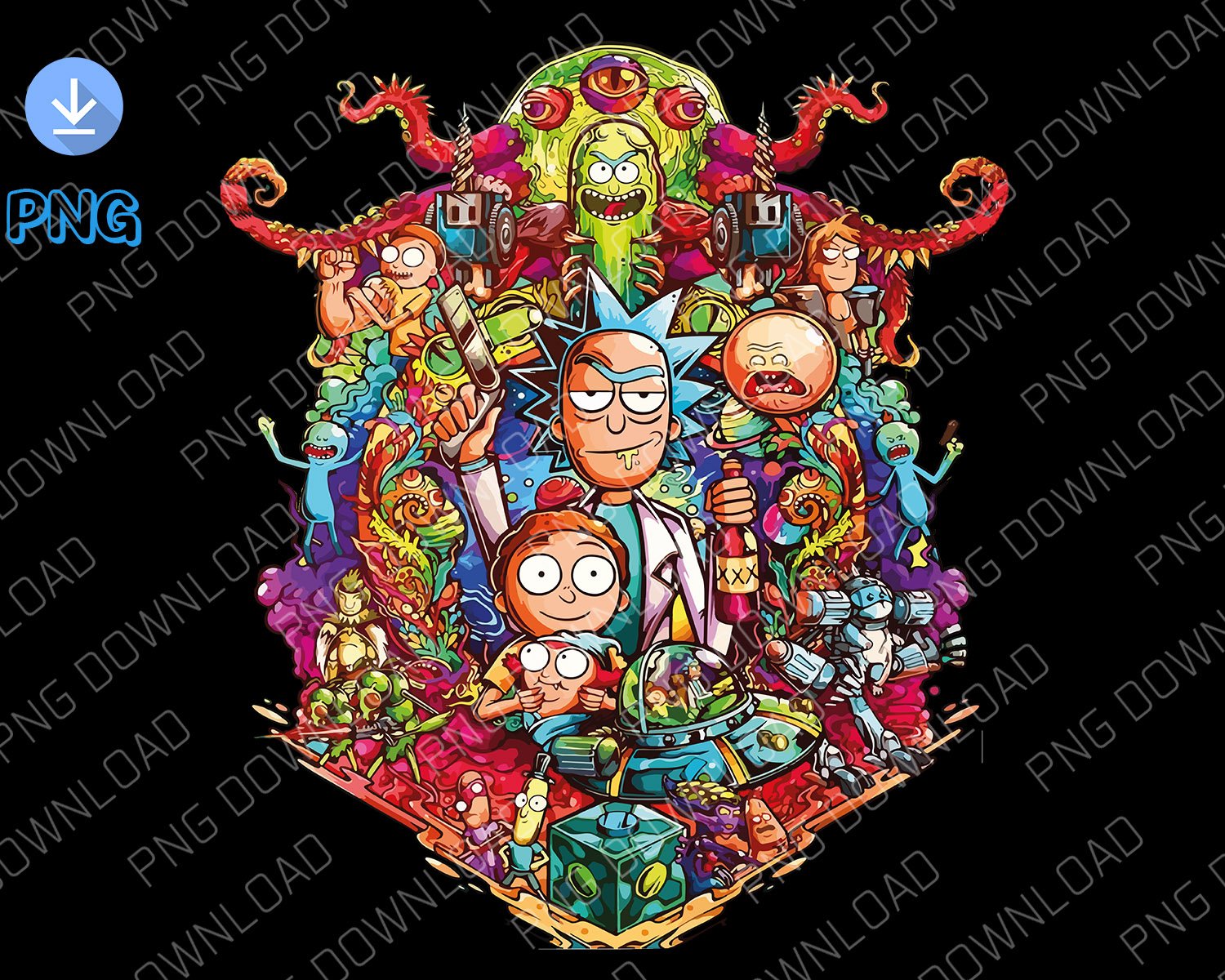 Dope Rick and Morty prints dowload digital file png