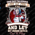 just say fuck Harley Quinn  prints poster file png