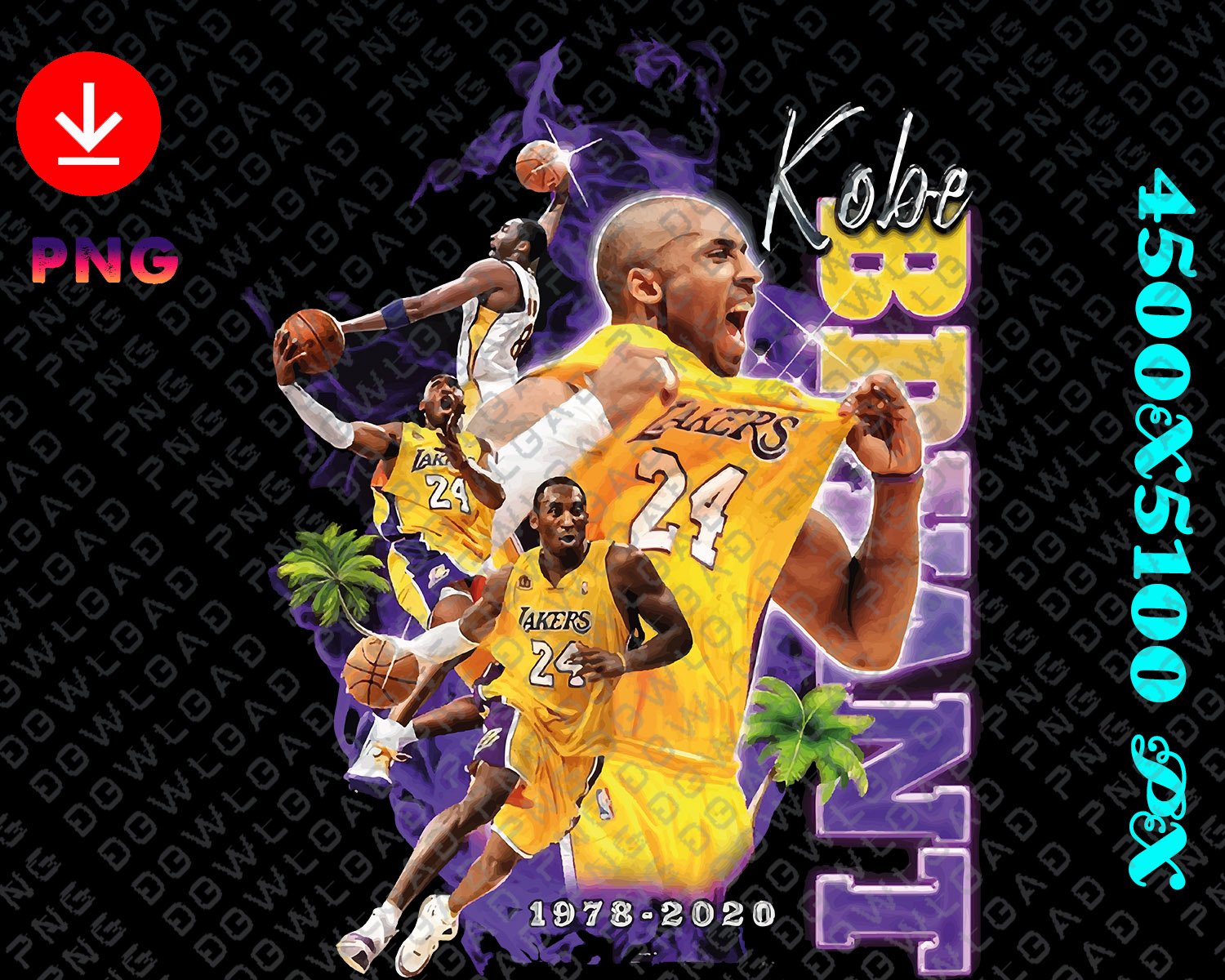 png Kobe bryant vintage dowload prints file