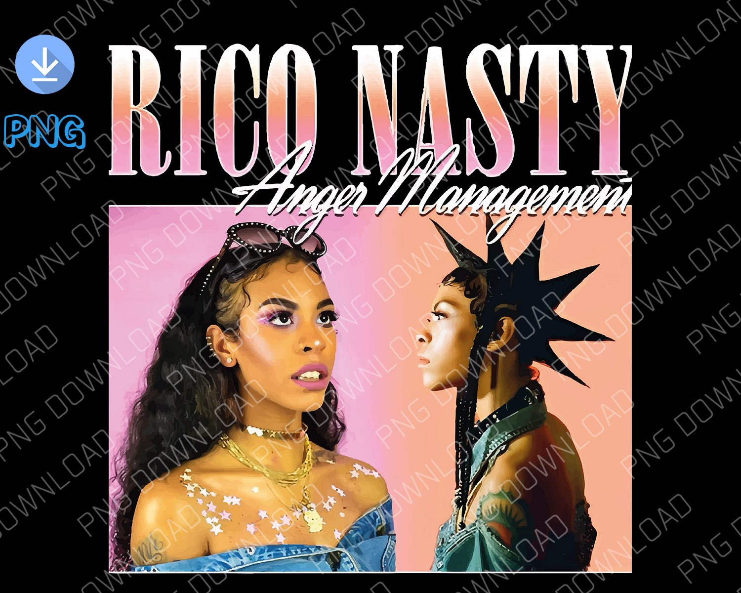 Rico  nasty 90_S retro style  tee prints dowload