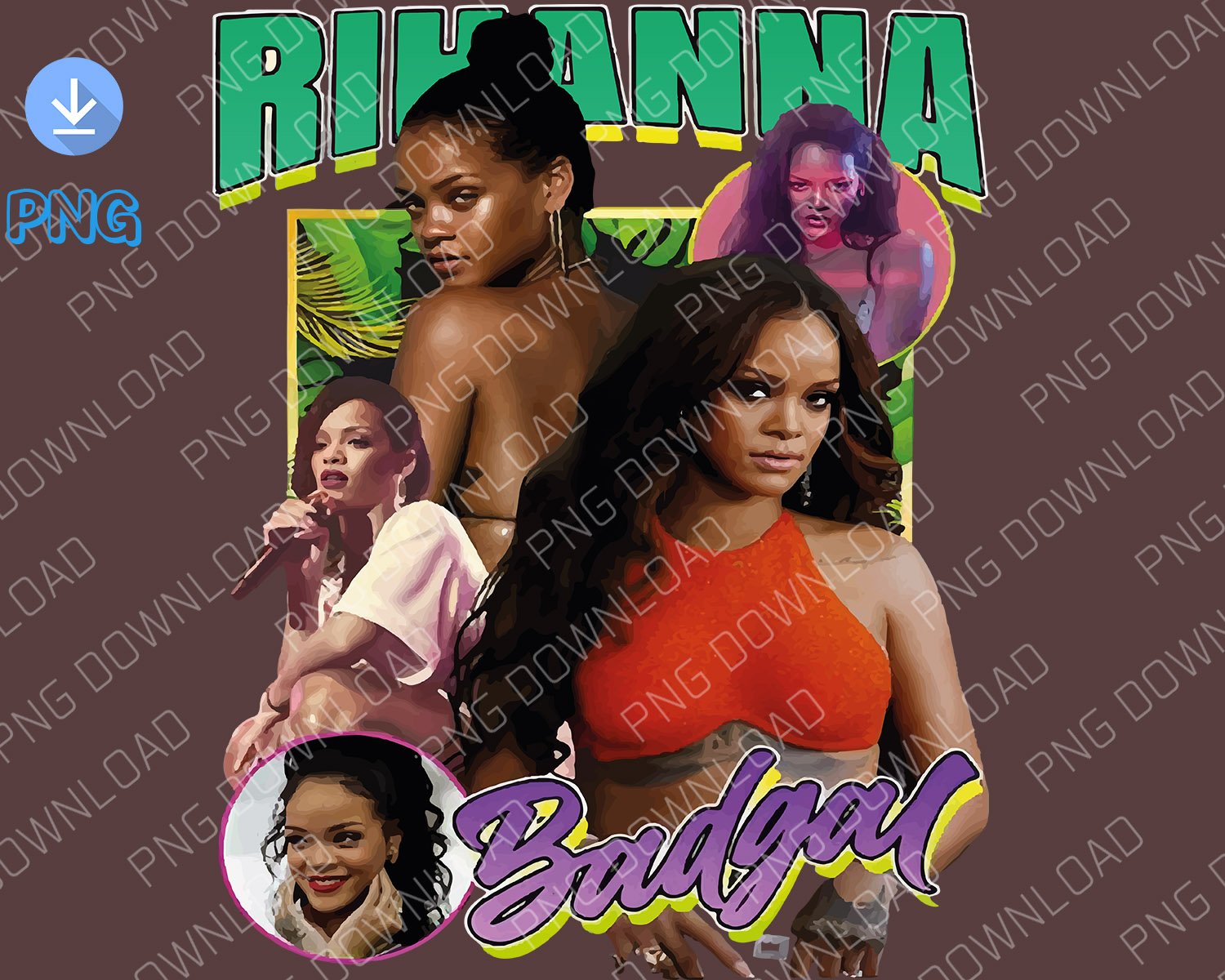 rihanna music prints dowload file png black background