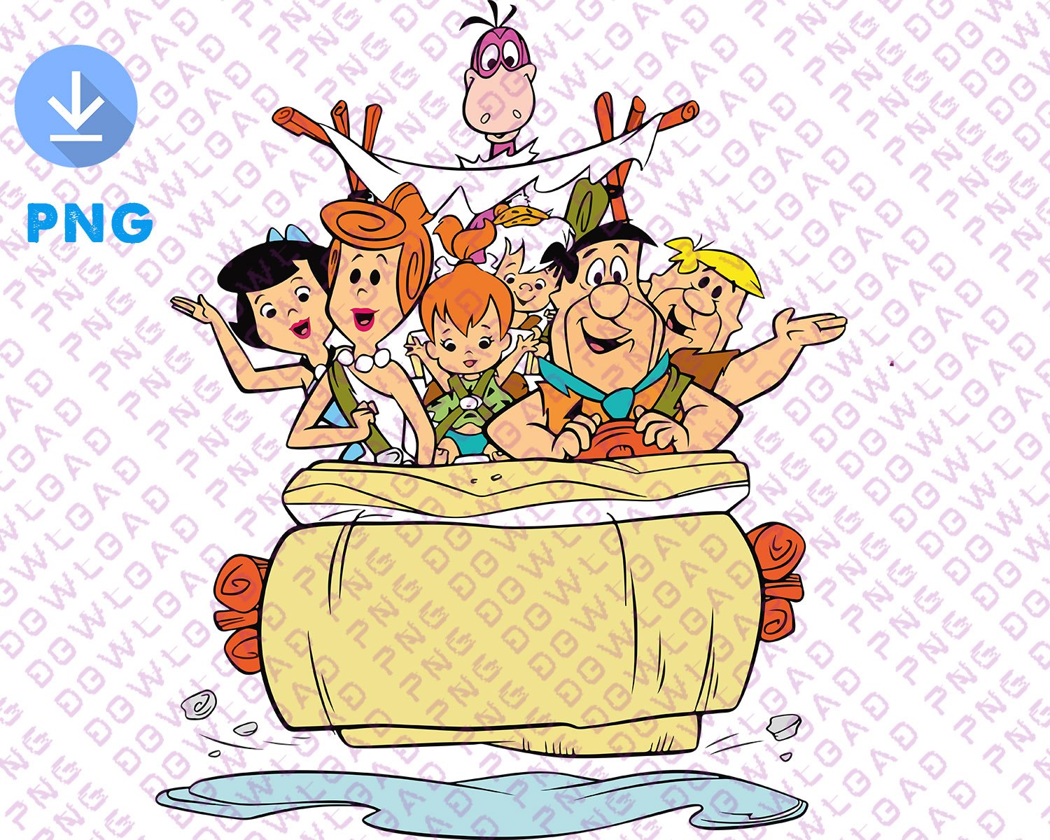 Fred Flintstone prints dowload file digital White background