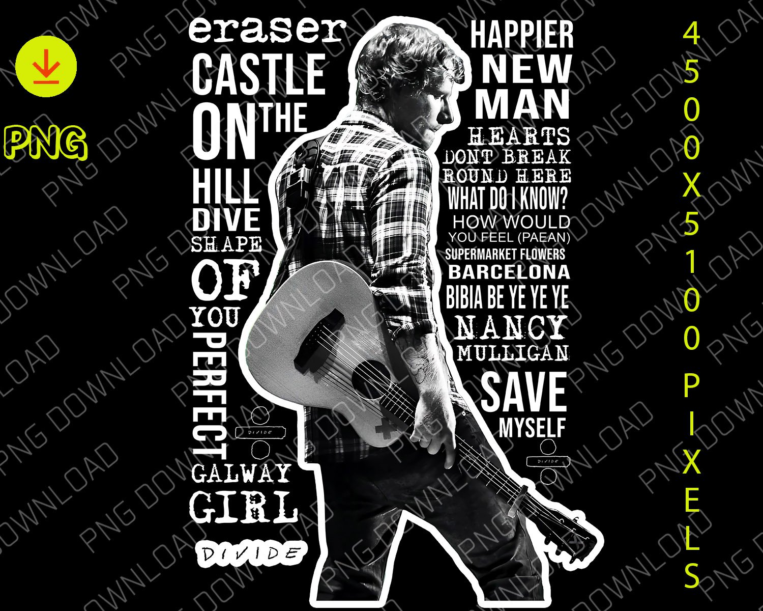 Ed Sheeran poster prints dowload png file