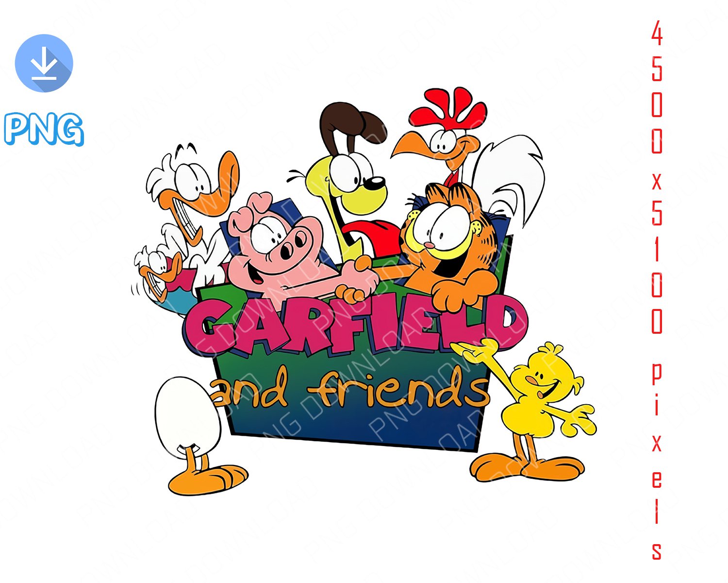 design Garfield and Friends dowload png