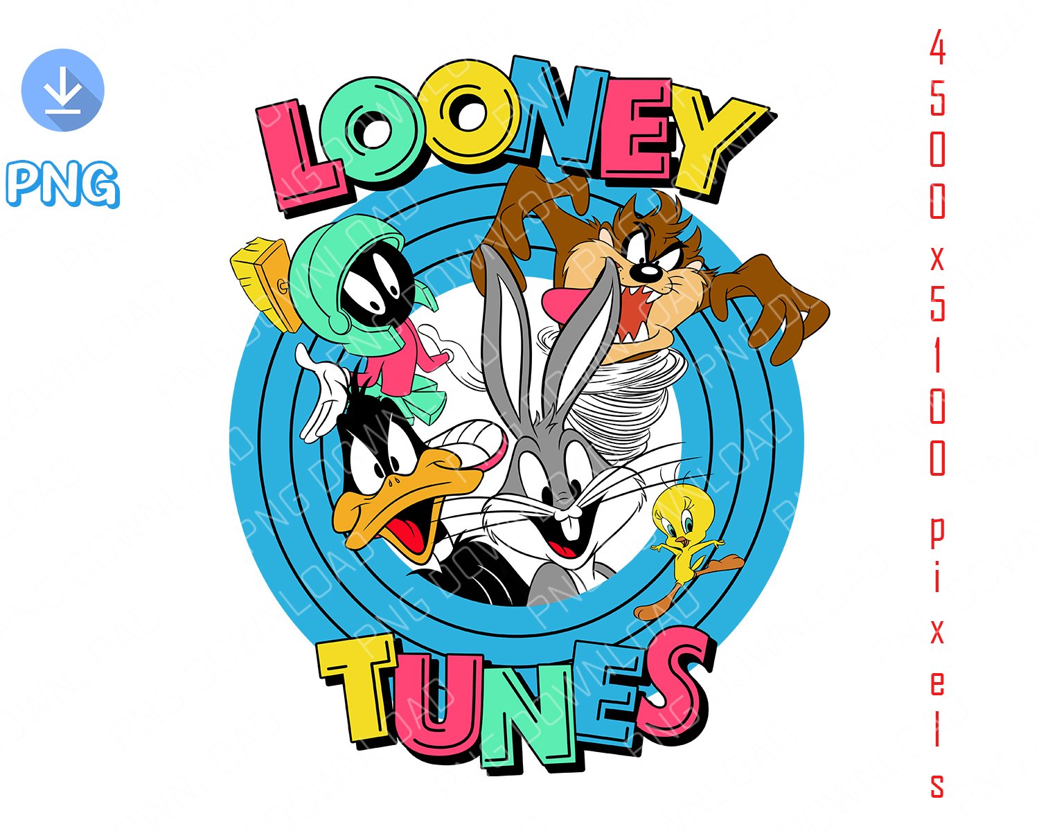 Looney prints design dowload file png
