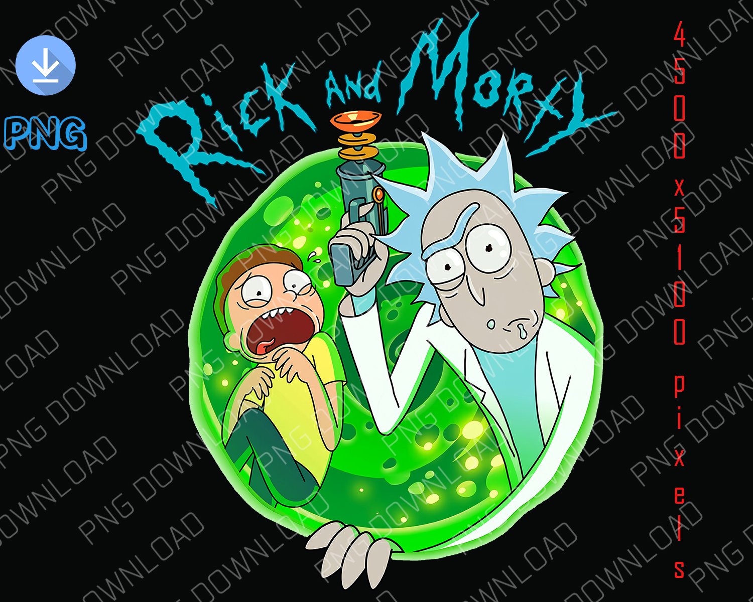 Rick and Morty design dowload file png
