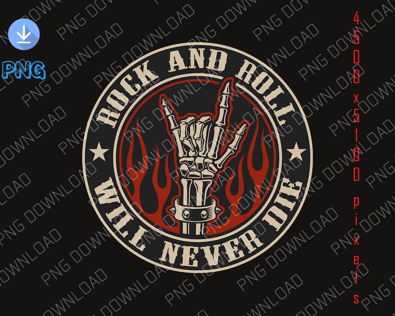 Rock And Roll prints stickers dowload png