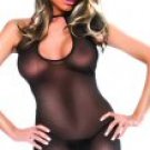Plus Size Sheer rhinestone heart Keyhole Halter Dress Set