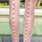 PLUS SIZE Lycra Sheer Stockings with Faux Lace Up Rear Seam