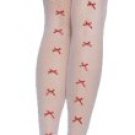 Queen Size Sheer Thigh High with Contrast Lace Top and Rear Bows