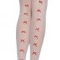 Queen Size Sheer Thigh High with Contrast Lace Top and Rear Bows