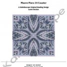 Mauve Flora 14 Coaster — A Kaleidoscope Original Beading Design Loom Version
