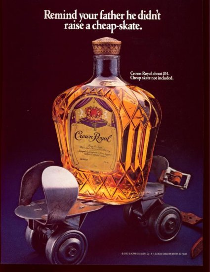 1983 Royal Crown Whiskey Father raise Cheap-skate AD