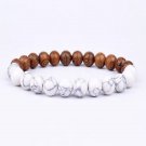 Handmade Volcanic Stone and handcrafted wooden beads Bracelet, reduce stress and anxiety