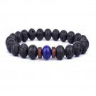 Volcanic Stone Bracelet for Men Lava Wooden 8mm Beads Buddha Wrist Chain unisex Gift
