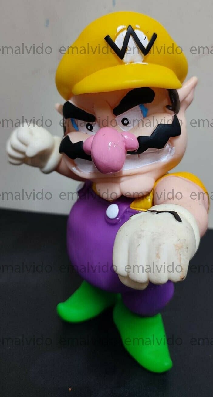 Super Mario Bros Wario Pvc Plastic Toy Figure Custom Mexican Bootleg