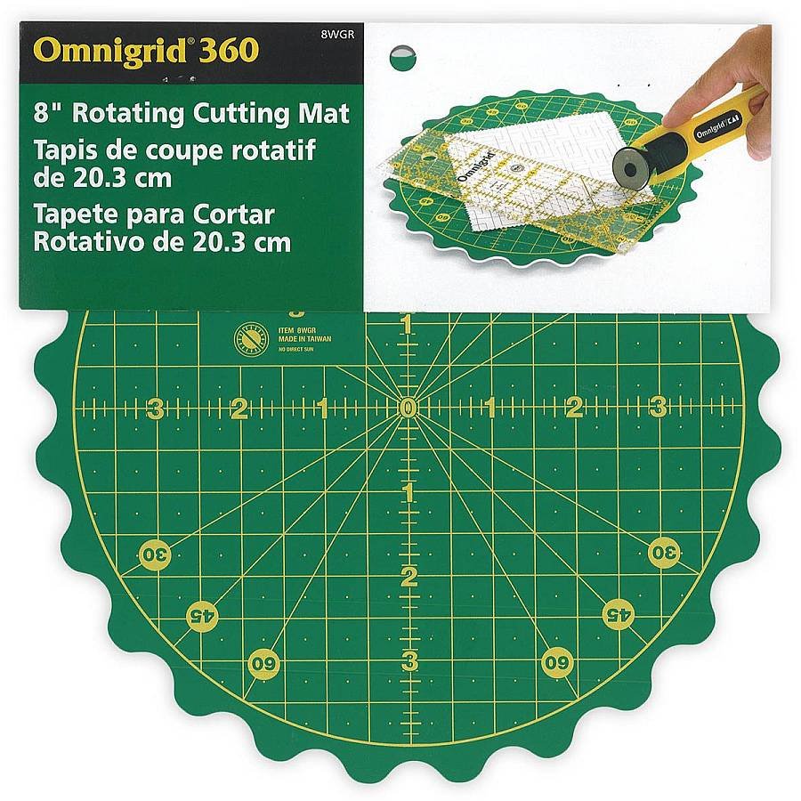 Omnigrid 360 8" Round Rotating Cutting Mat with NonSlip Base