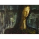 Sara, Oil Painting By California Artist Joe Ataide - Framed Artwork