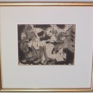 Erotic Scene By Carmel Artist Victor Di Gesu Ink & Pen on Paper (Newsprint) - Framed Artwork