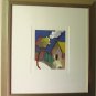 Blue Sky By Ali Golkar Acrylic On Paper Painting - Framed Artwork