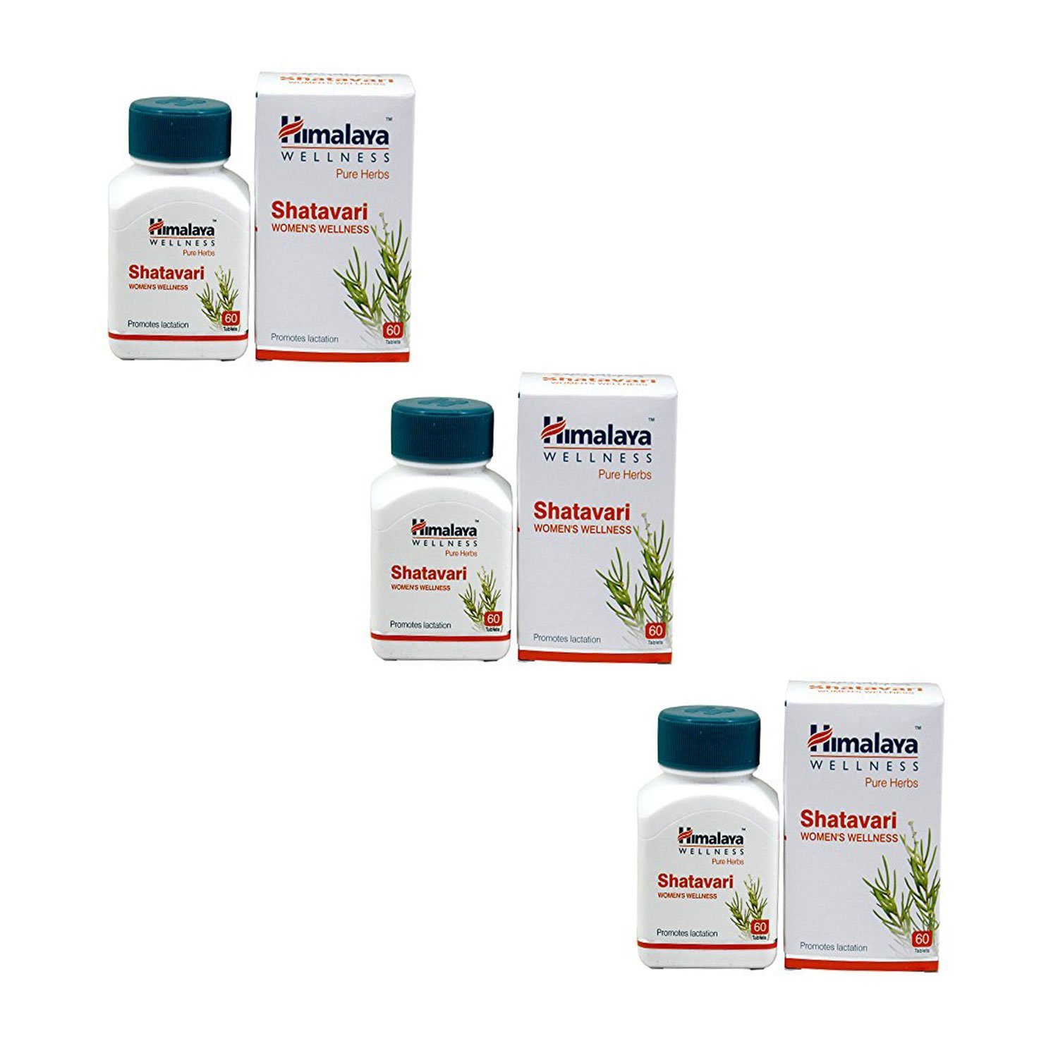 Himalaya Wellness Shatavari 60 Tablets, Pack of 3