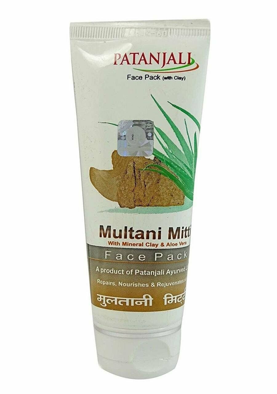 Patanjali ALOEVERA MULTANI MITTI (Mud Clay) FACE PACK 60 GM FREE SHIP
