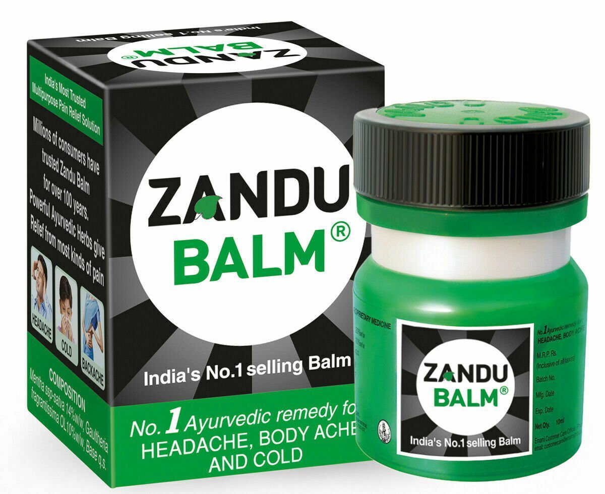 2X Zandu Balm Headache Cold Body Ache Migraine Pain Relief 50 ml pack