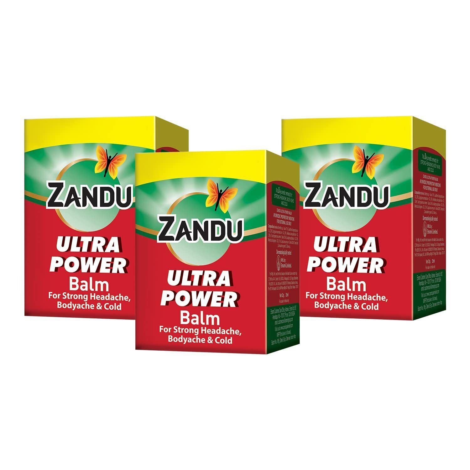 ZANDU BALM Improved Ultra Power Ayurvedic Headache Cold Body Muscle Pain Relief